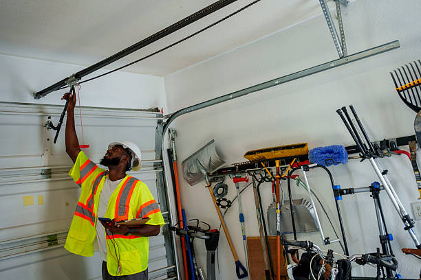 Professional Garage Door Panel Replacement technician working in Holley, FL